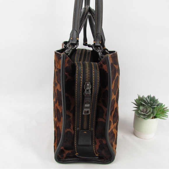 COACH 1941 WILD BEAST DRIP LEOPARD PRINT CALF HAIR ROGUE BAG - Picture 4 of 14